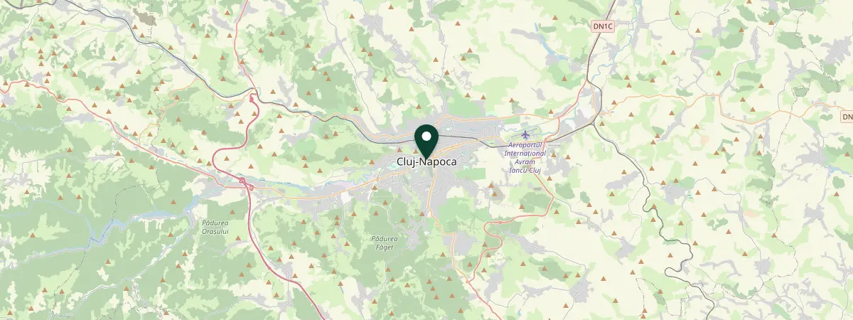 Map of Cluj-Napoca, Romania
