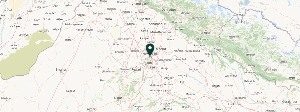 Map of Delhi, India