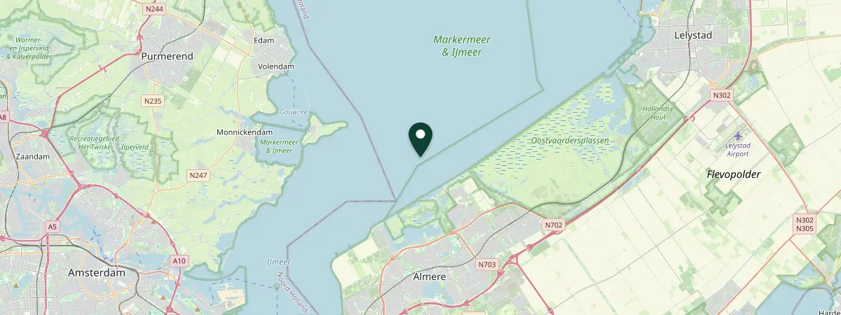Map of Almere, Flevoland, Netherlands