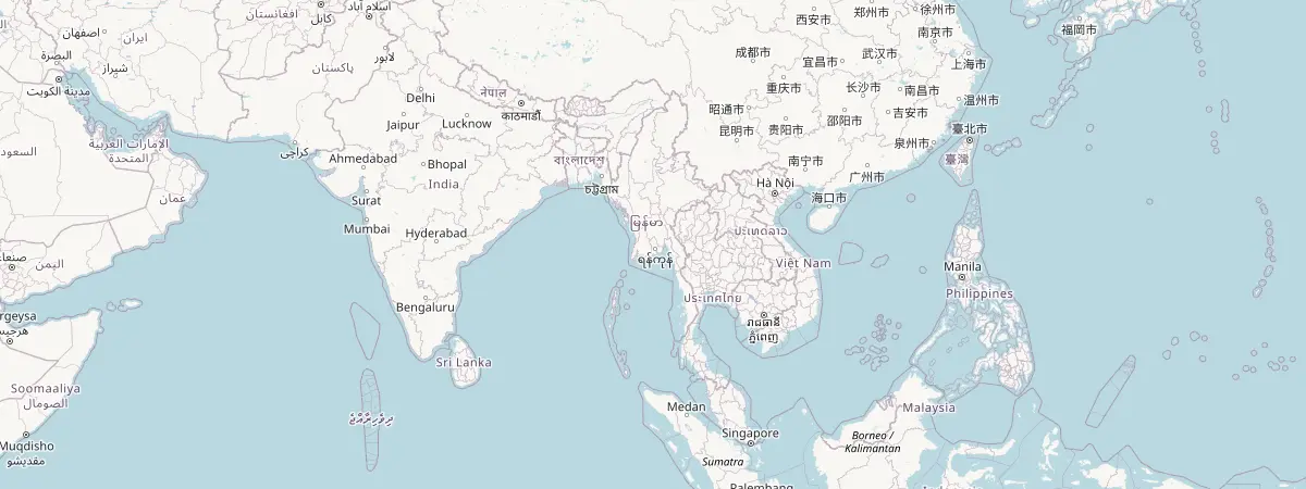 Map of Pegu Region, zawti village Penwegone, Myanmar (Burma)
