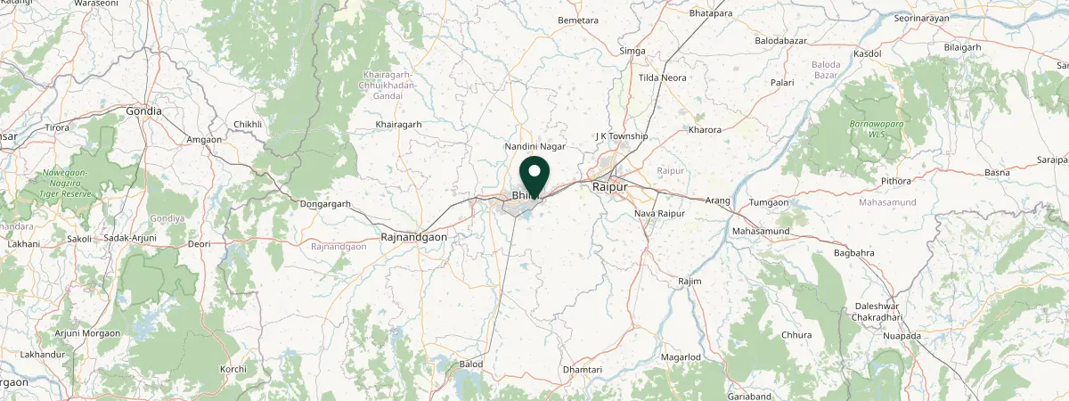 Map of Durg, India