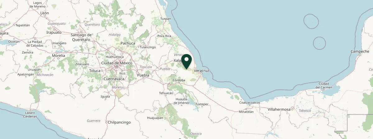 Map of Veracruz, Mexico
