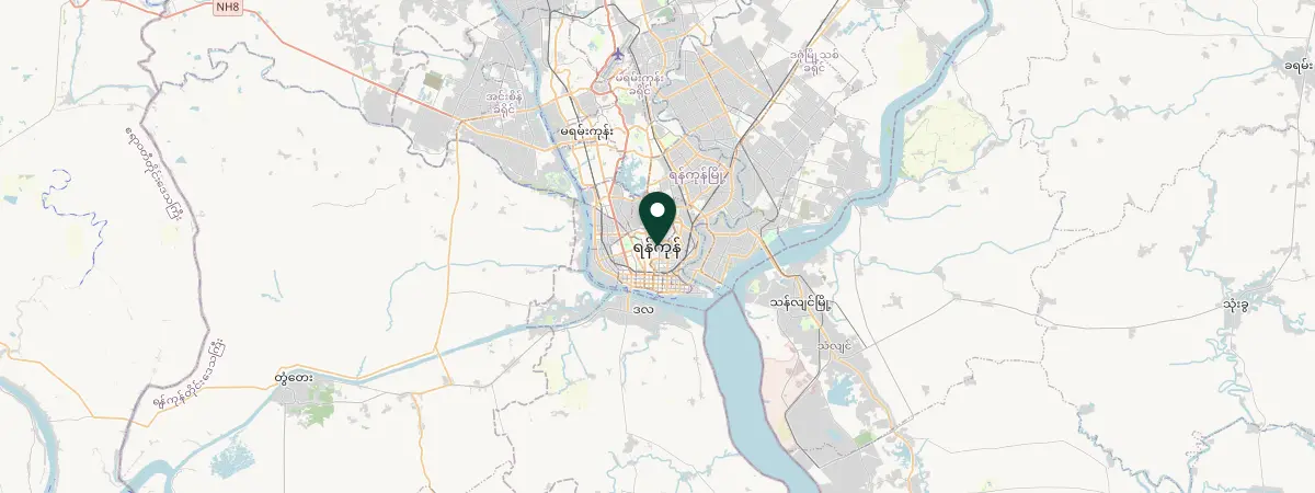 Map of Yangon, Myanmar (Burma)