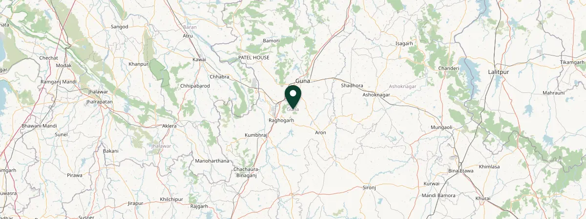 Map of Guna, India