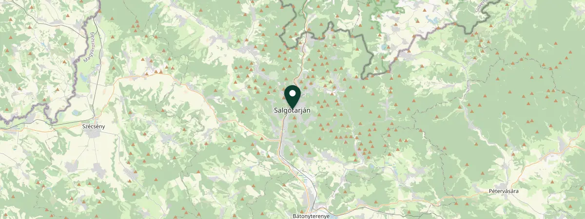 Map of Salgótarján, Hungary