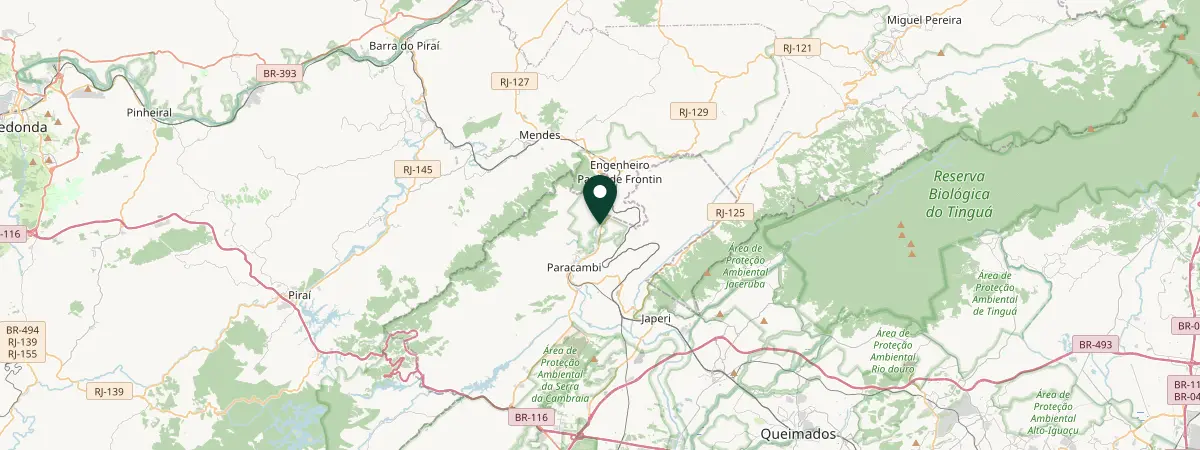 Map of Rio de Janeiro, Engenheiro Paulo de Frontin, Brazil