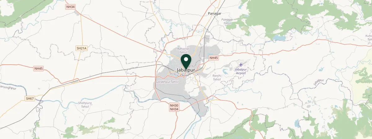 Map of Jabalpur, India