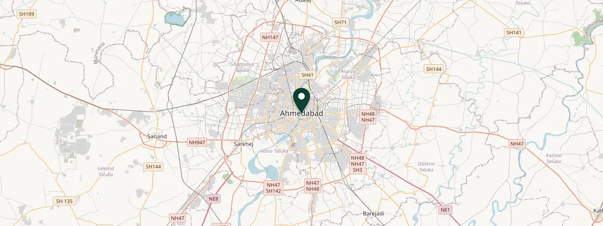 Map of Ahmedabad, India