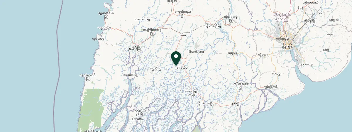 Map of Myaungmya, Ayeyarwady, Myanmar (Burma)