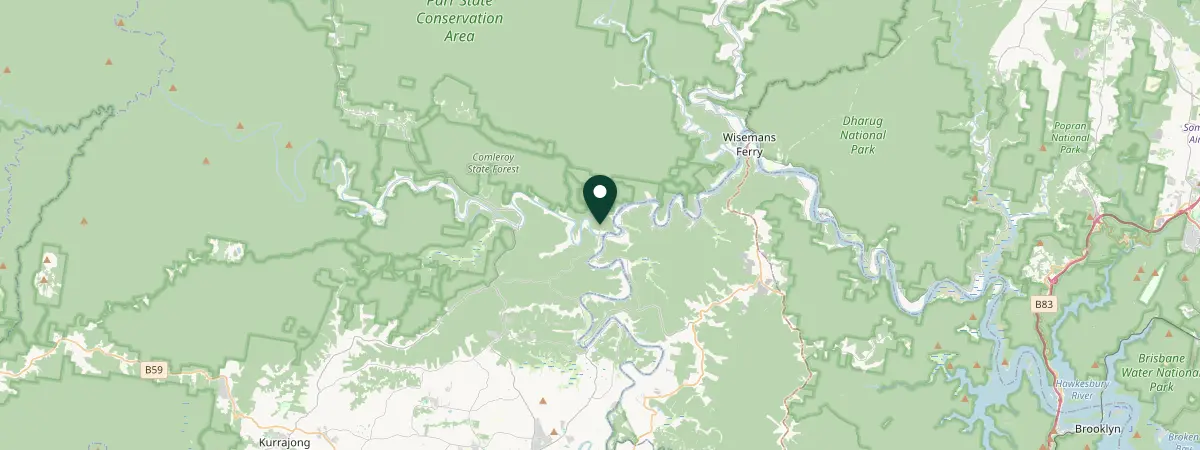 Map of Lower Portland, New South Wales, Australia