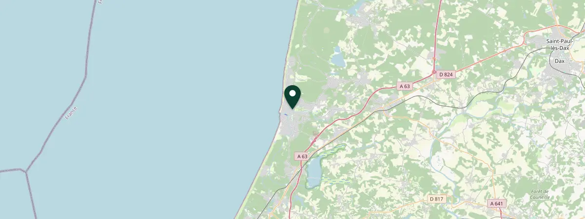 Map of South West, France