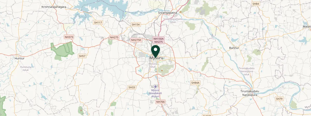 Map of Mysuru, India