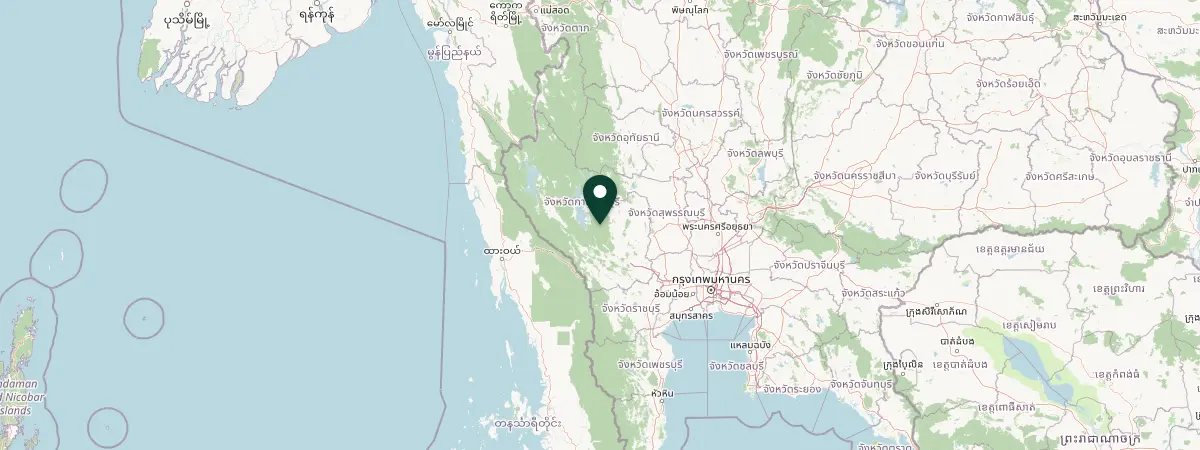 Map of Kanchanaburi, Thailand