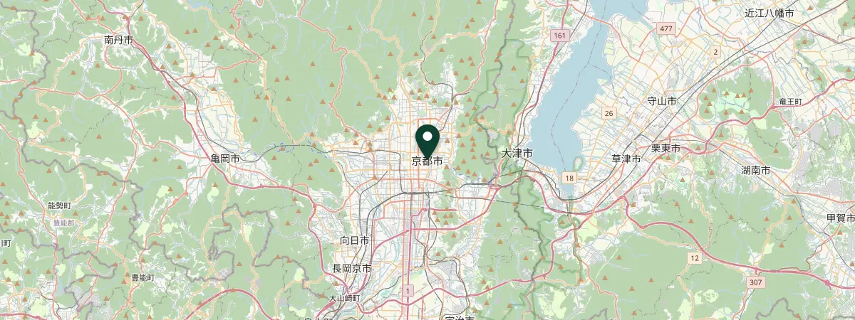 Map of Kyoto, Japan