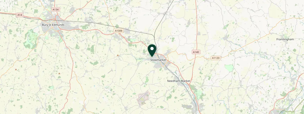 Map of Suffolk, Suffolk, Stowmarket, United Kingdom