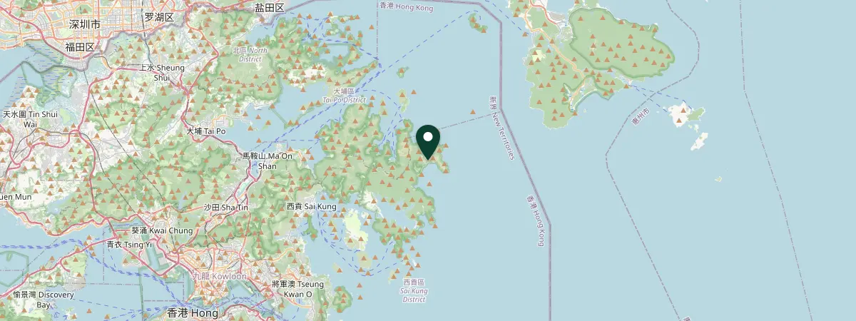 Map of Lantau Island, Tung Wan, Hong Kong SAR China