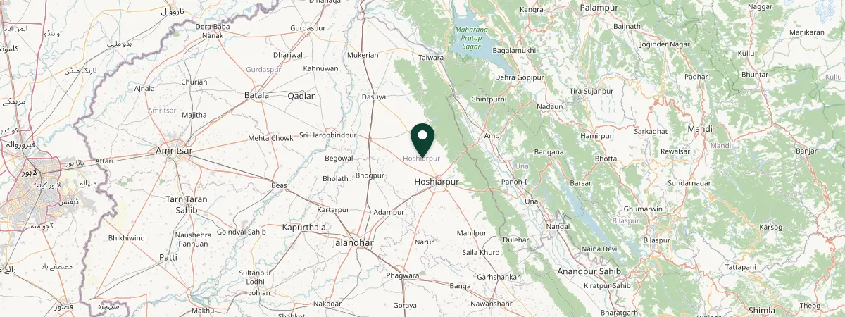 Map of Hoshiarpur, India
