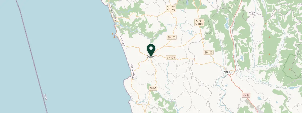 Map of Dapoli, India