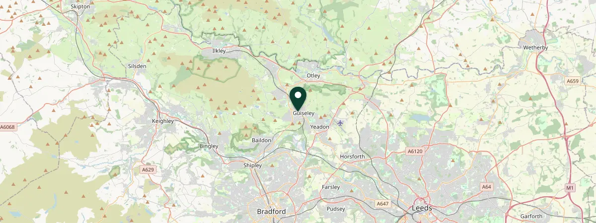 Map of Northern England, United Kingdom